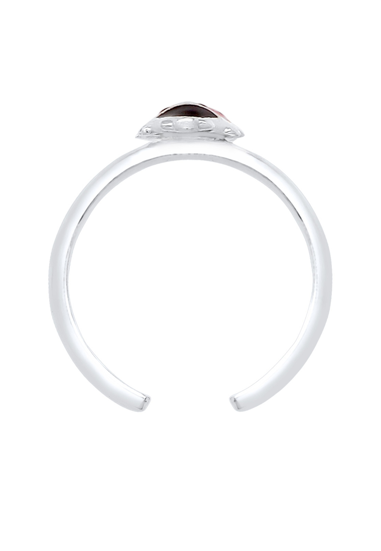 Elli Mariquita infantil con esmalte refinado, ajustable en plata maciza 925/1000