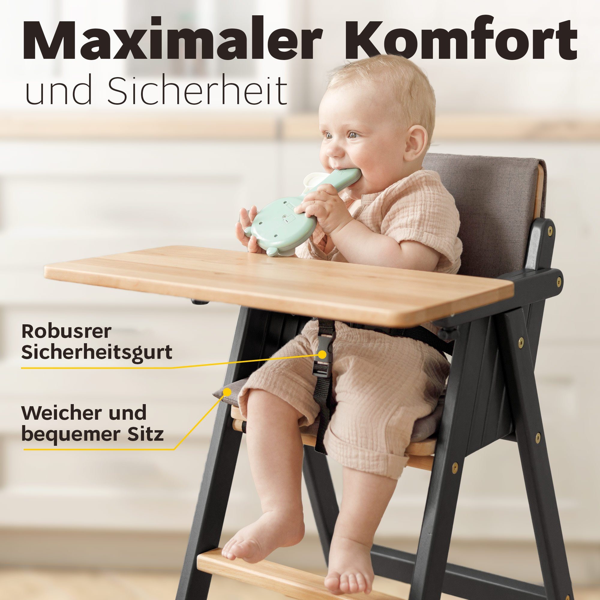 VILHA THE CHILDREN'S FURNITURE FACTORY Hochstuhl Klapp-Treppenhochstuhl STEP UP 101, Babyhochstuhl aus Holz