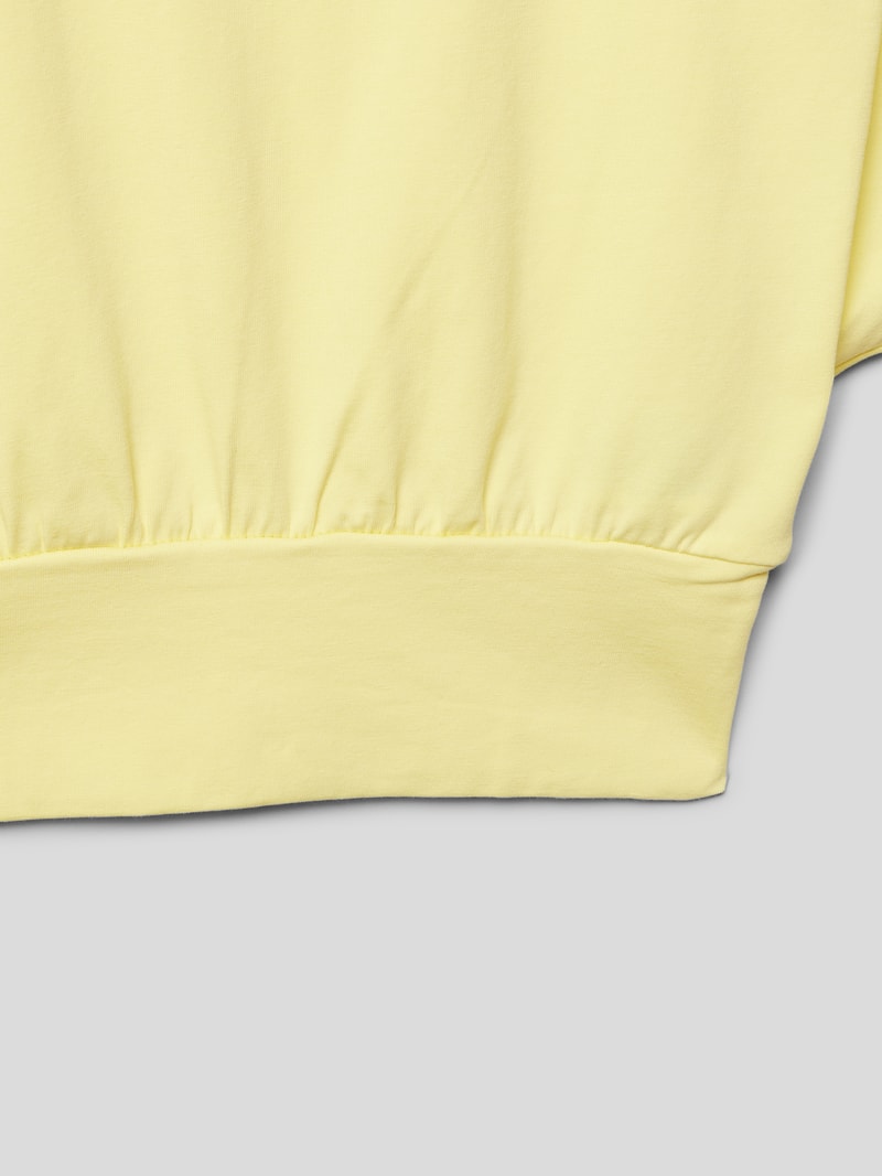 T-Shirt mit elastischem Bund Modell 'Boxy' in hellgelb