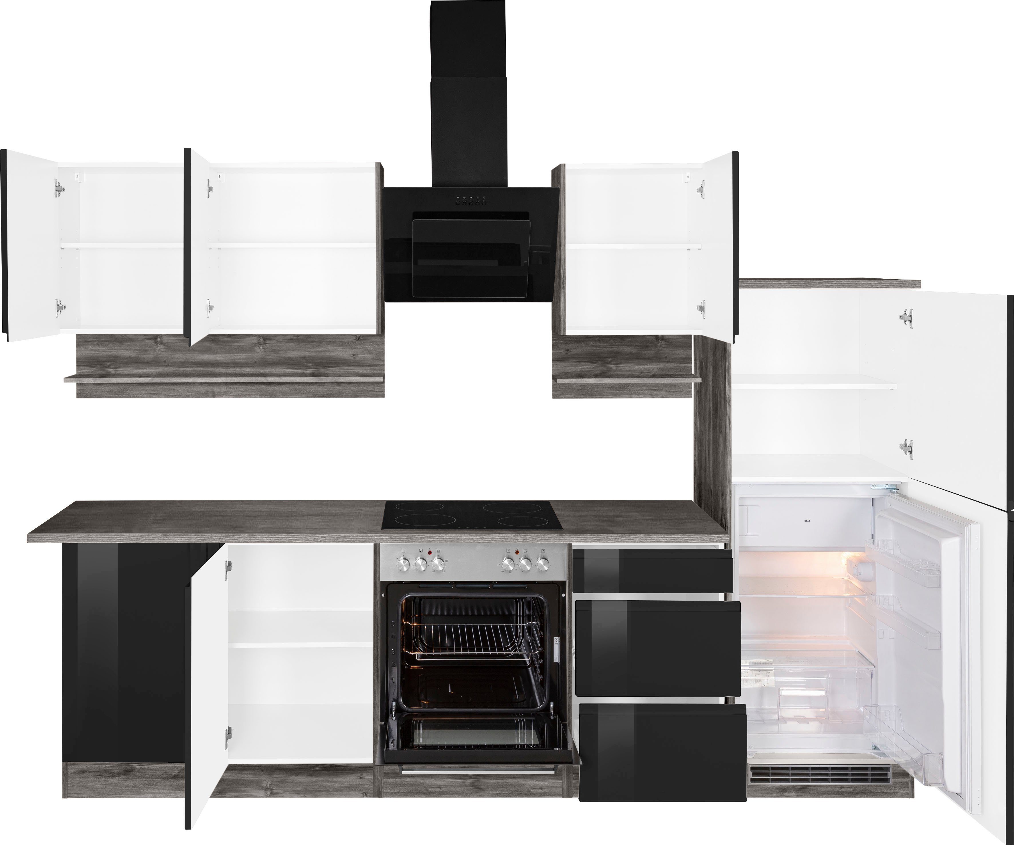 HELD MÖBEL Küche Virginia, Stellbreite 220/280 cm, wahlweise mit E-Geräten