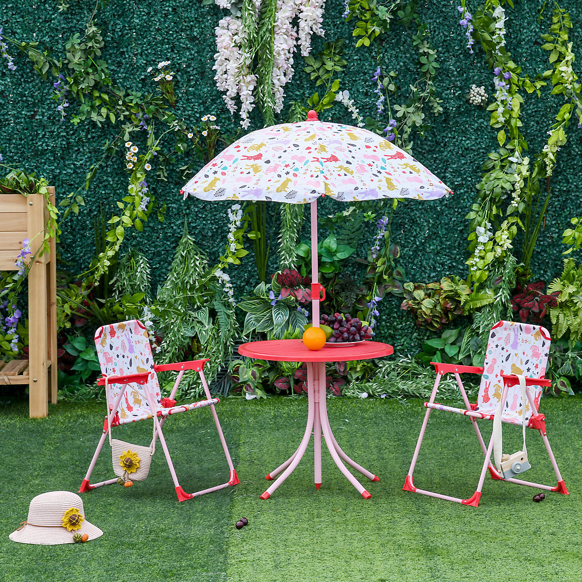 Kinder Gartenset mit Sonnenschirm