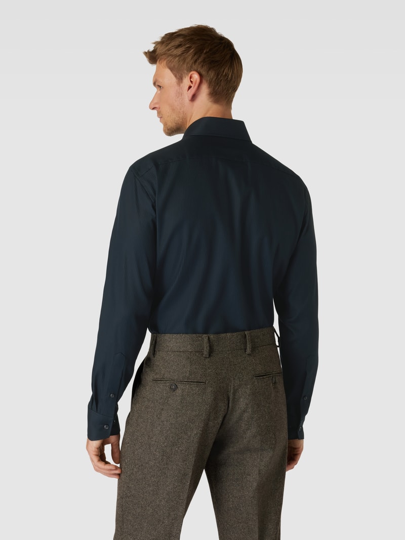Modern Fit Business-Hemd mit Streifenmuster Modell 'Global' in schwarz