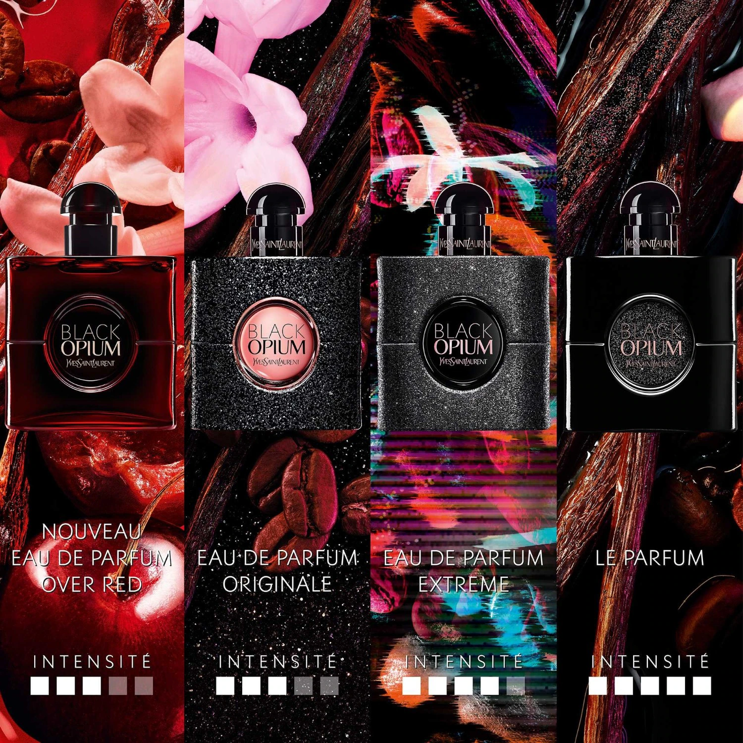 Yves Saint Laurent sur rouge