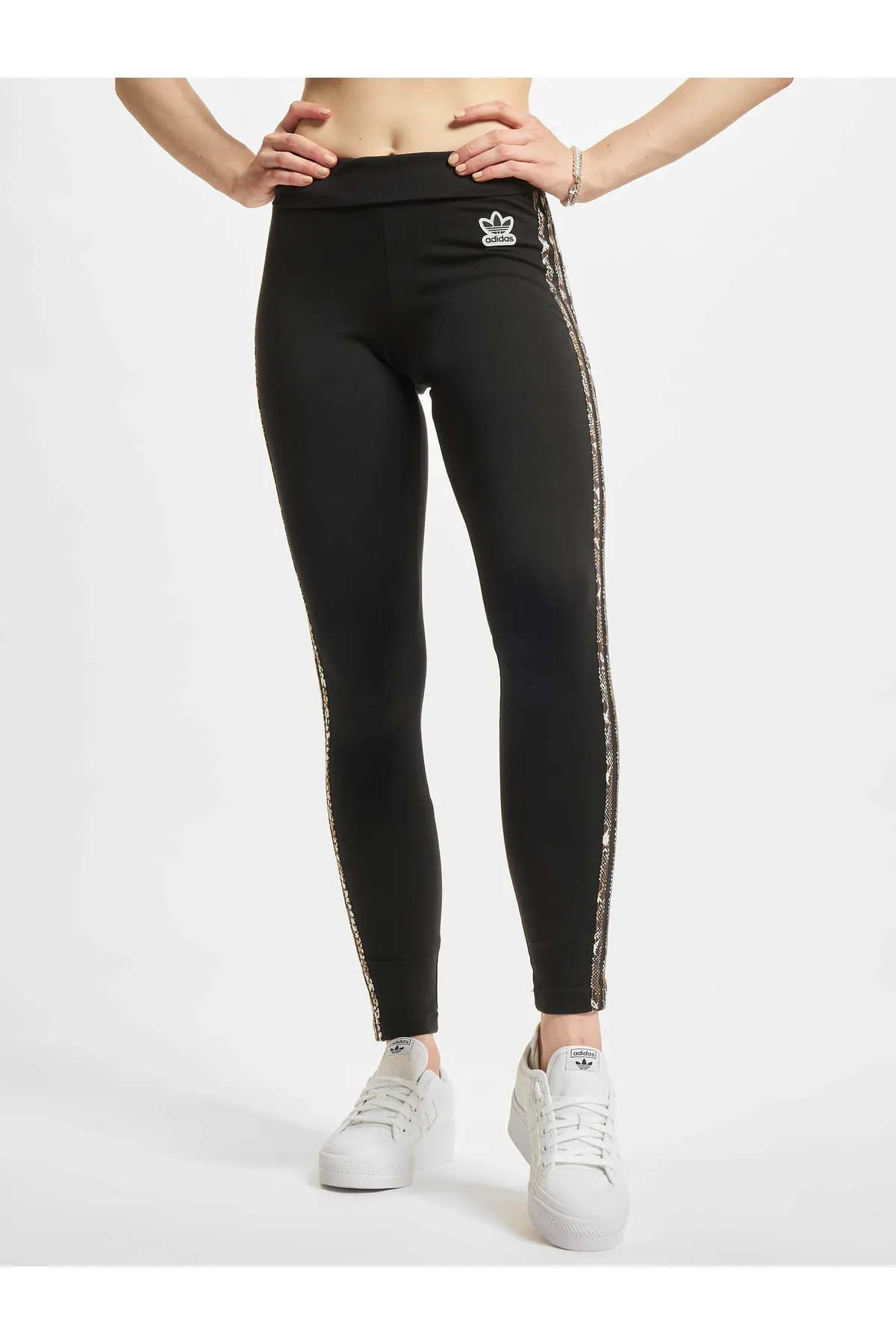 adidas  Leggings - Schwarz - Mittlerer Bund
