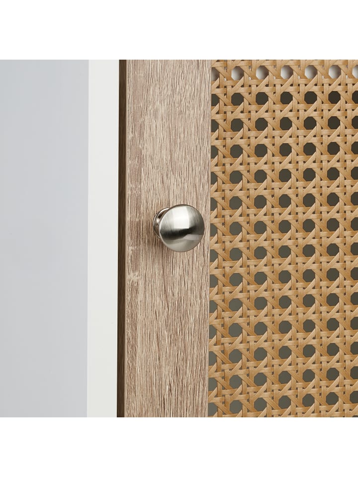 relaxdays Badezimmerschrank in Weiß/ Natur - (B)30 x (H)96,5 x (T)30 cm günstig kaufen onesize