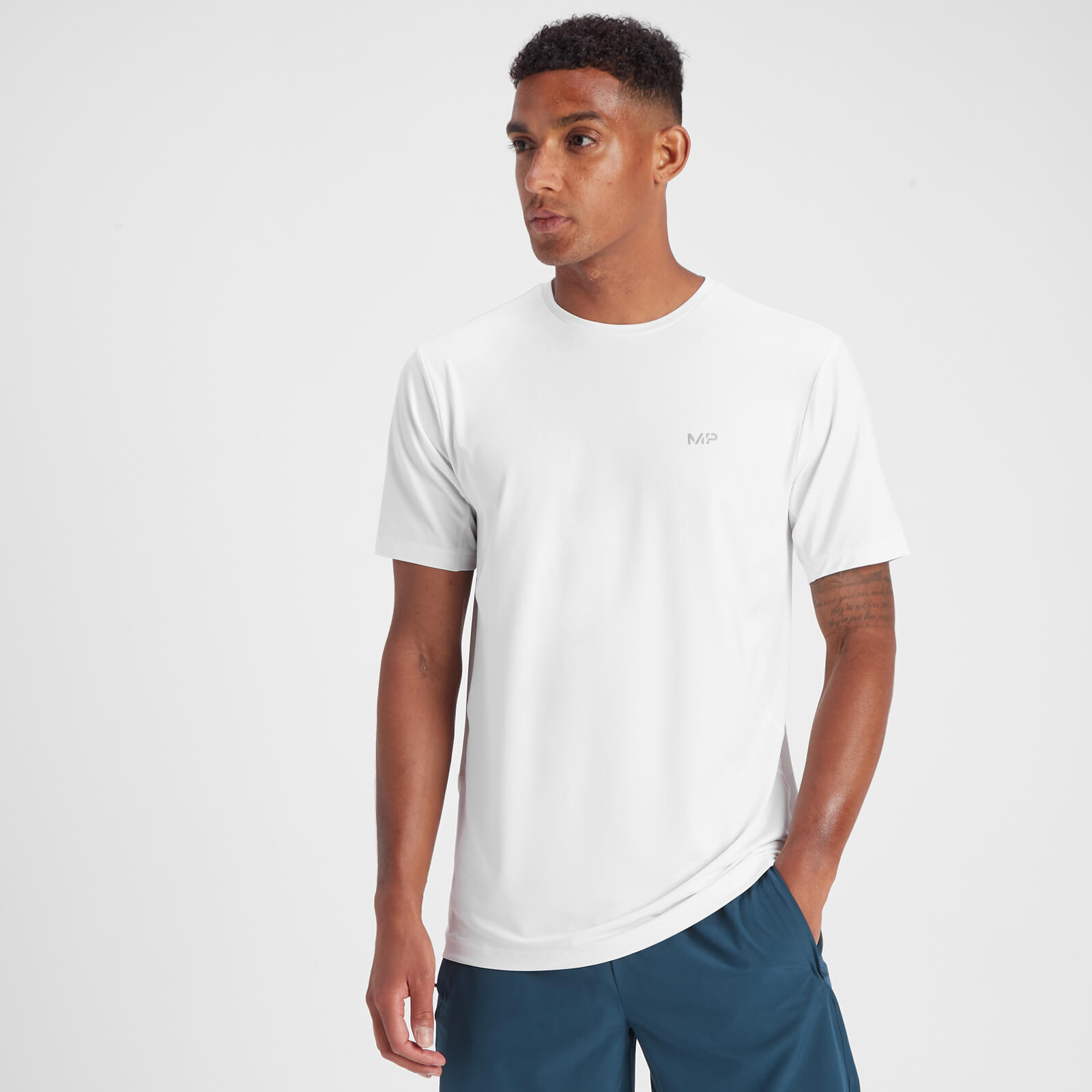 T-shirt à manches courtes MP Velocity pour hommes – Blanc