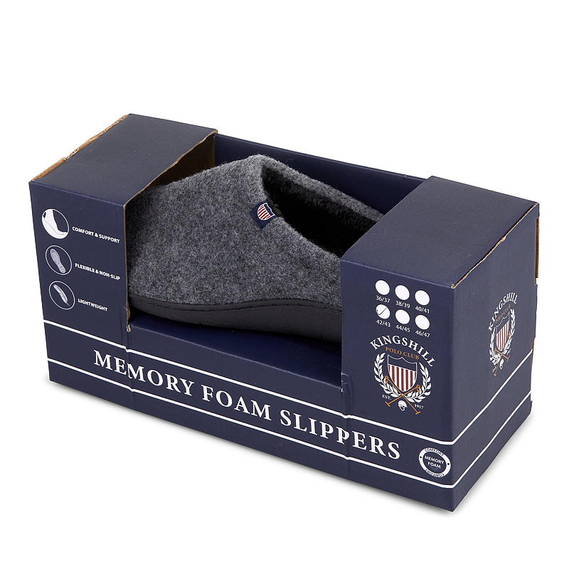 Tøffel str 36/37-46/47 memory foam