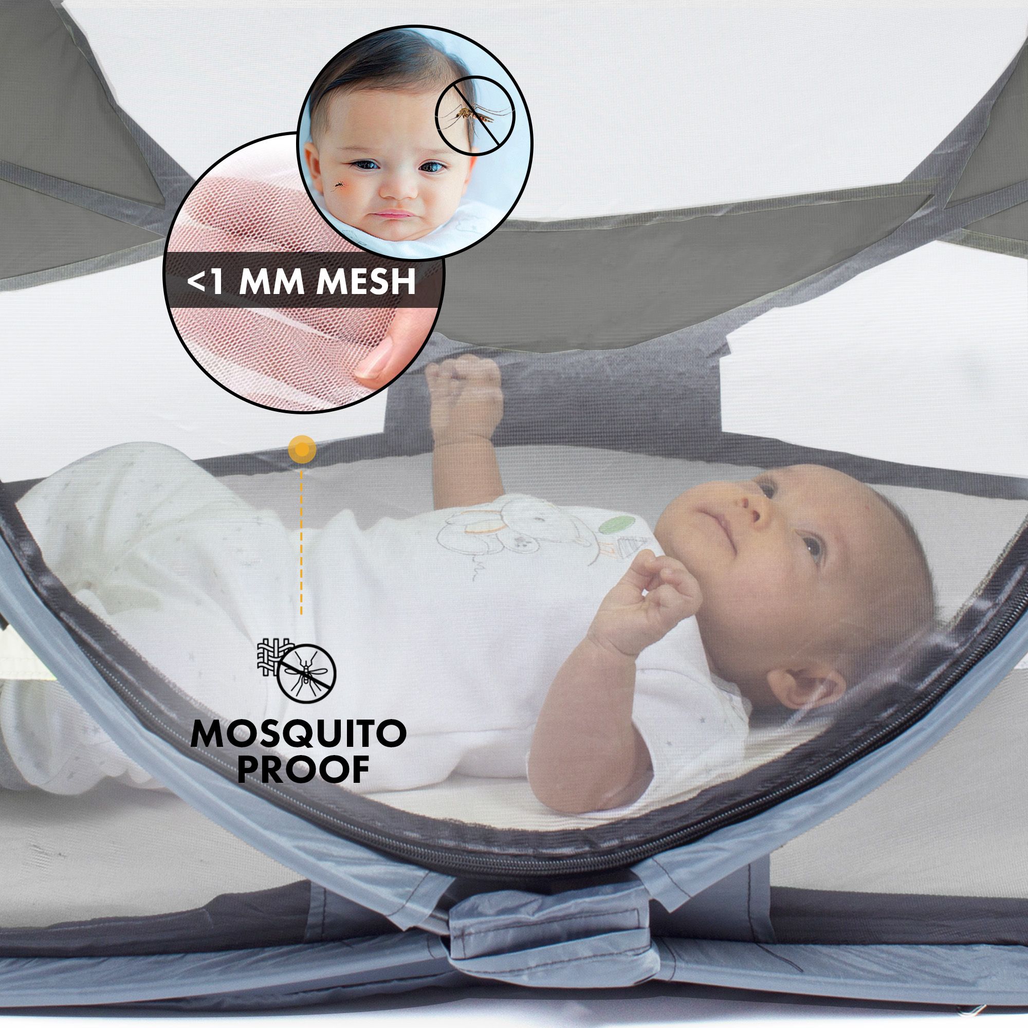Deryan Baby Luxe Schwarz Campingbett