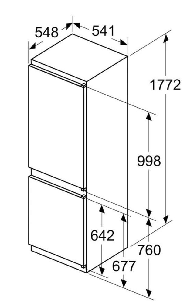 BOSCH Einbaukühlgefrierkombination KIV865SF0