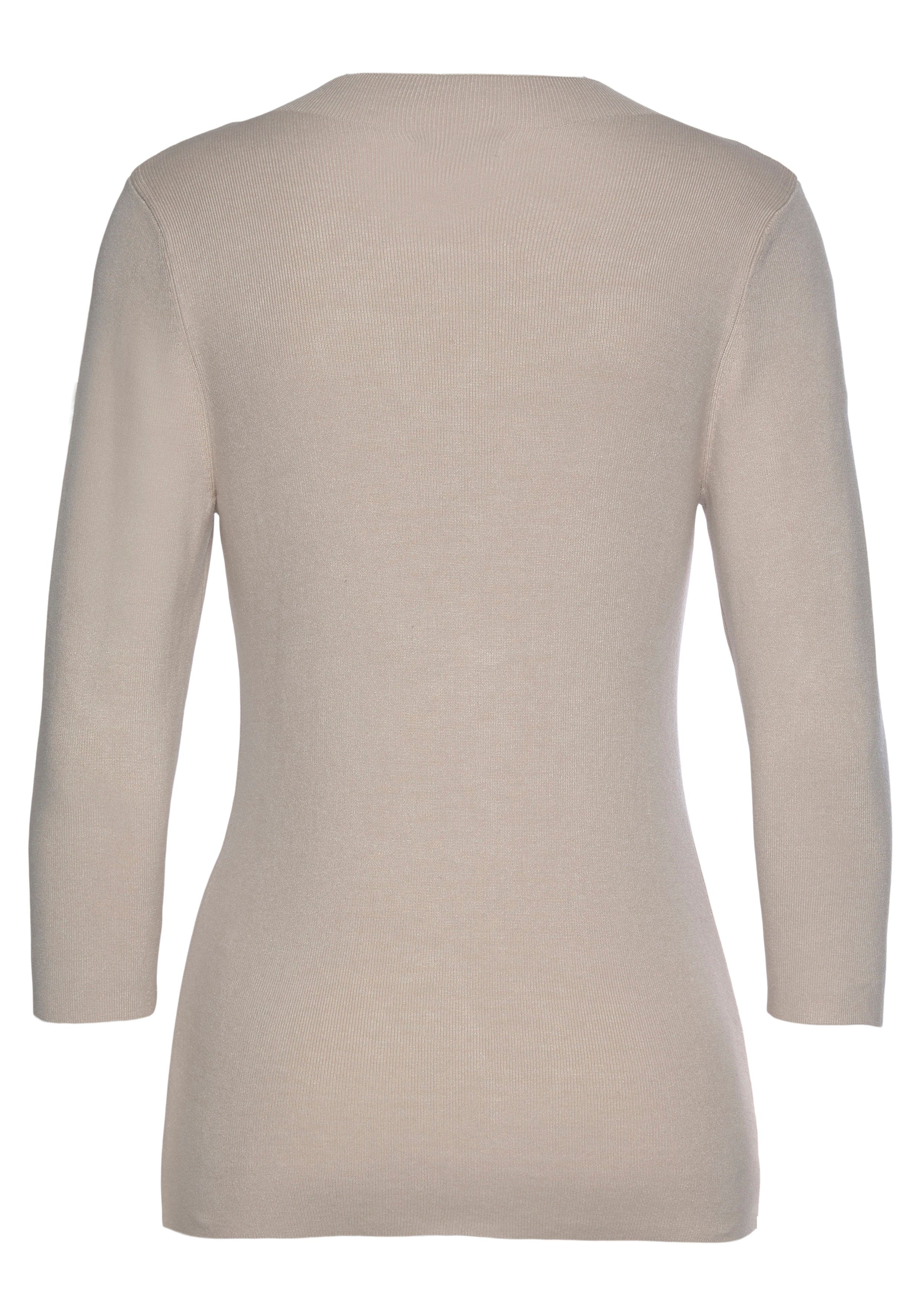 LASCANA 3/4 Arm-Pullover in leichter Strickqualität