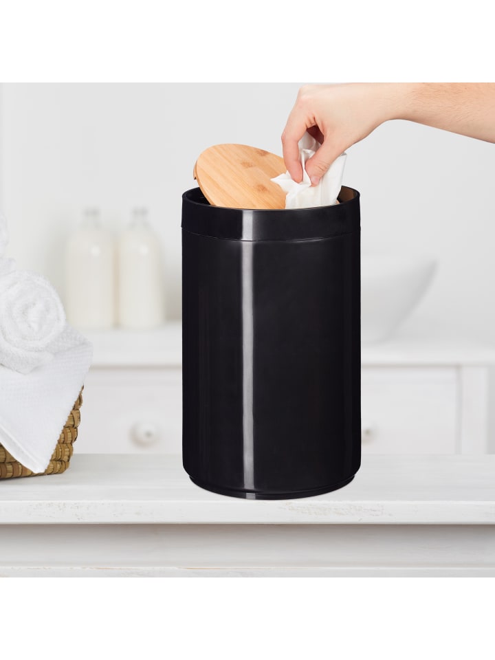 relaxdays Kosmetikeimer in Schwarz - 5,5 L günstig kaufen onesize