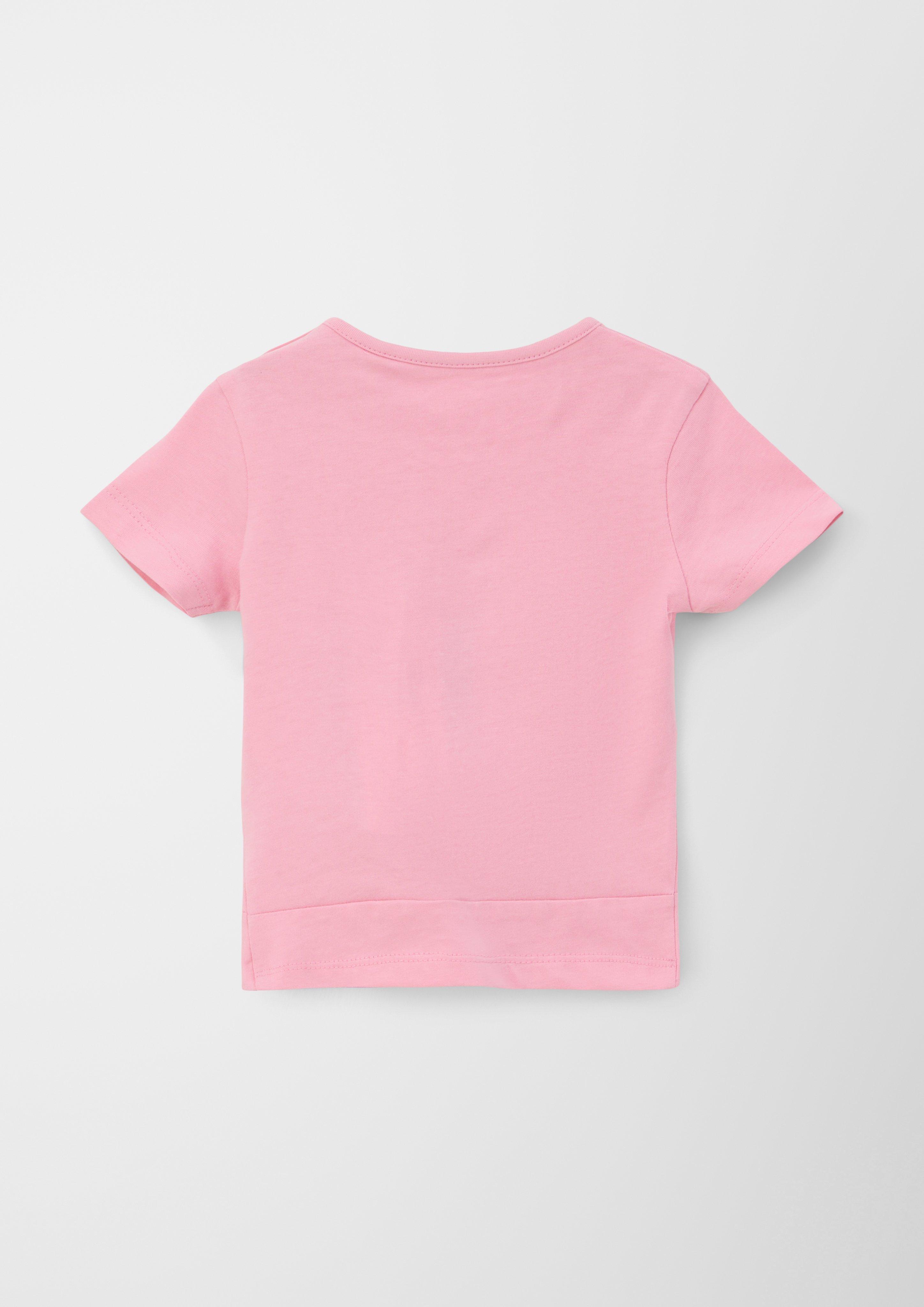 T-Shirt mit Schriftprint und Knoten Detail  2130651-4325