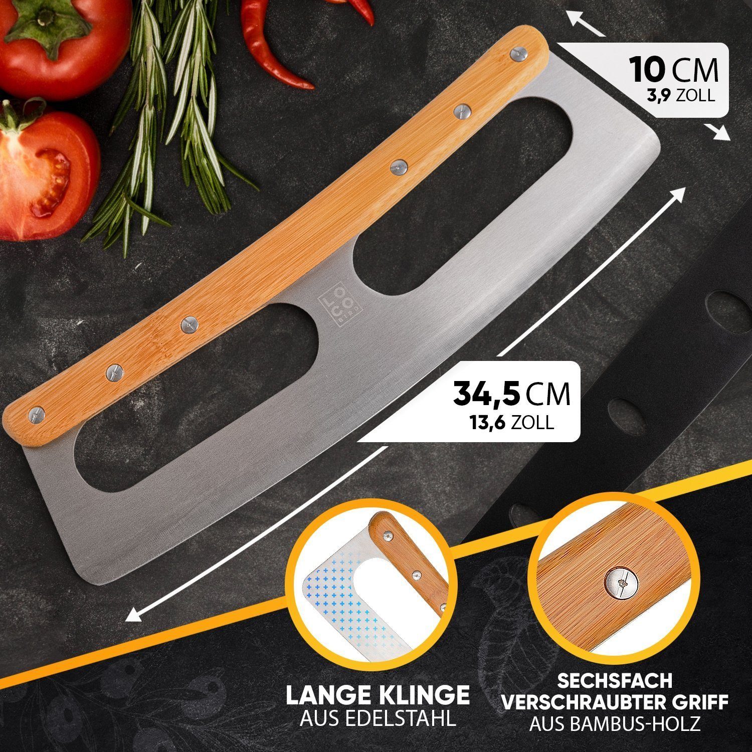 Sidorenko Pizzastein Backstein für Backofen & Gasgrill inkl. Pizzasschieber und Pizzamesser- 4er Set - Pizzastein rechteckig aus Cordierit für knusprigen Pizzaboden wie vom Italiener, Pizzaschieber, Rezeptbuch und Pizzamesser, (4-St)