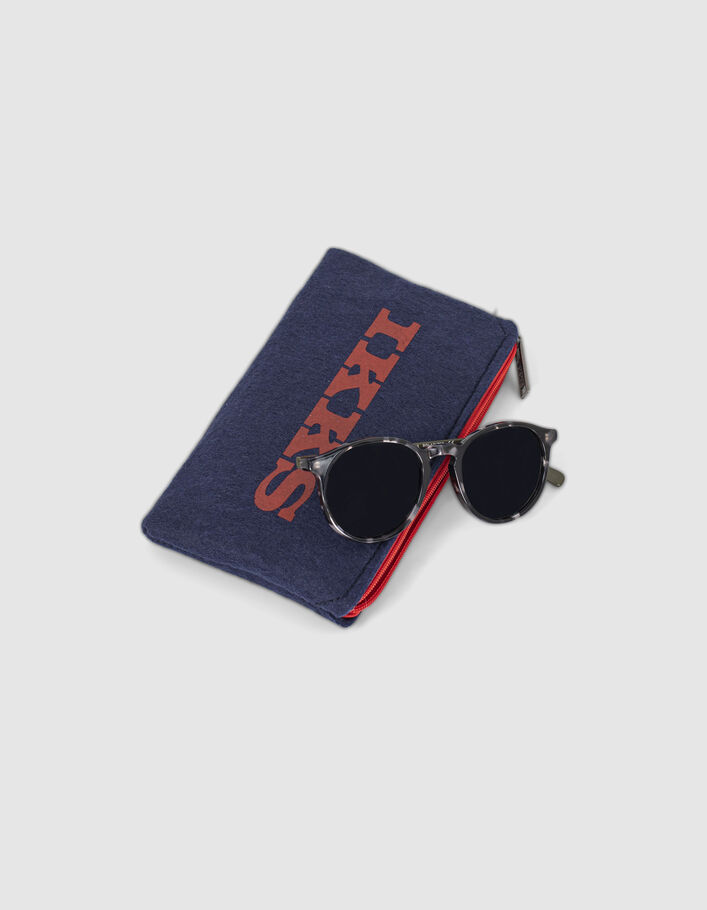 Lunettes solaires écaille noire branches kaki mixte