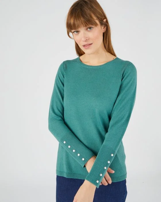 Pull col rond maille fine
