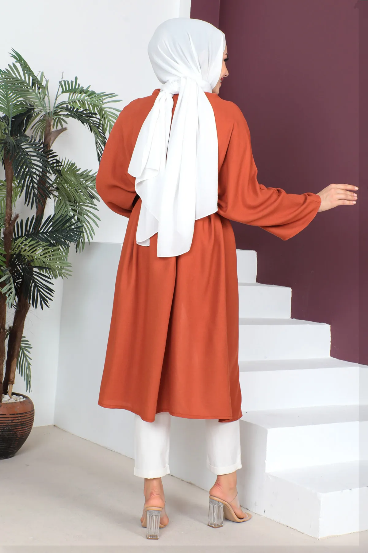Tesettür Dünyası  Kimono mit Taillengürtel TSD230513 Kachel