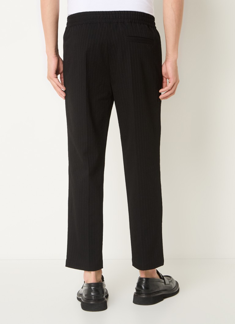 OLAF   Straight fit pantalon met krijtstreep en ritszakken