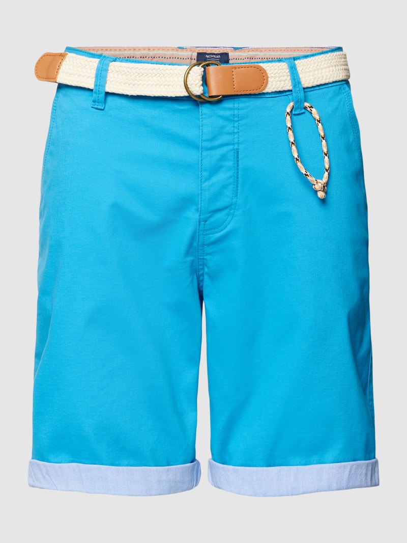 Chinoshorts mit französischen Eingrifftaschen in himmelblau