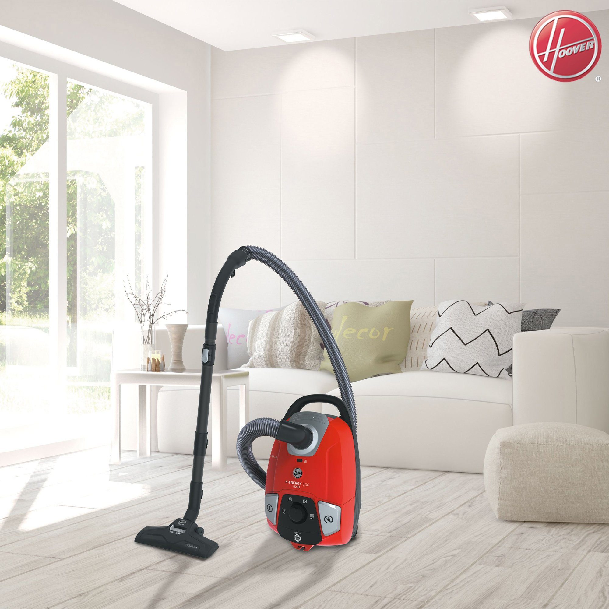 Hoover Bodenstaubsauger HE310HM 011, 850,00 W, mit Beutel, NANOPACK ™, Saugregler am Griff, 2in1 Tool