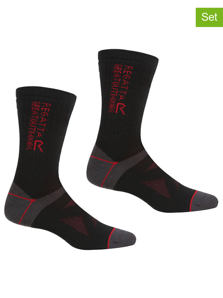 Regatta 2er-Set: Wollwandersocken  in Schwarz günstig kaufen