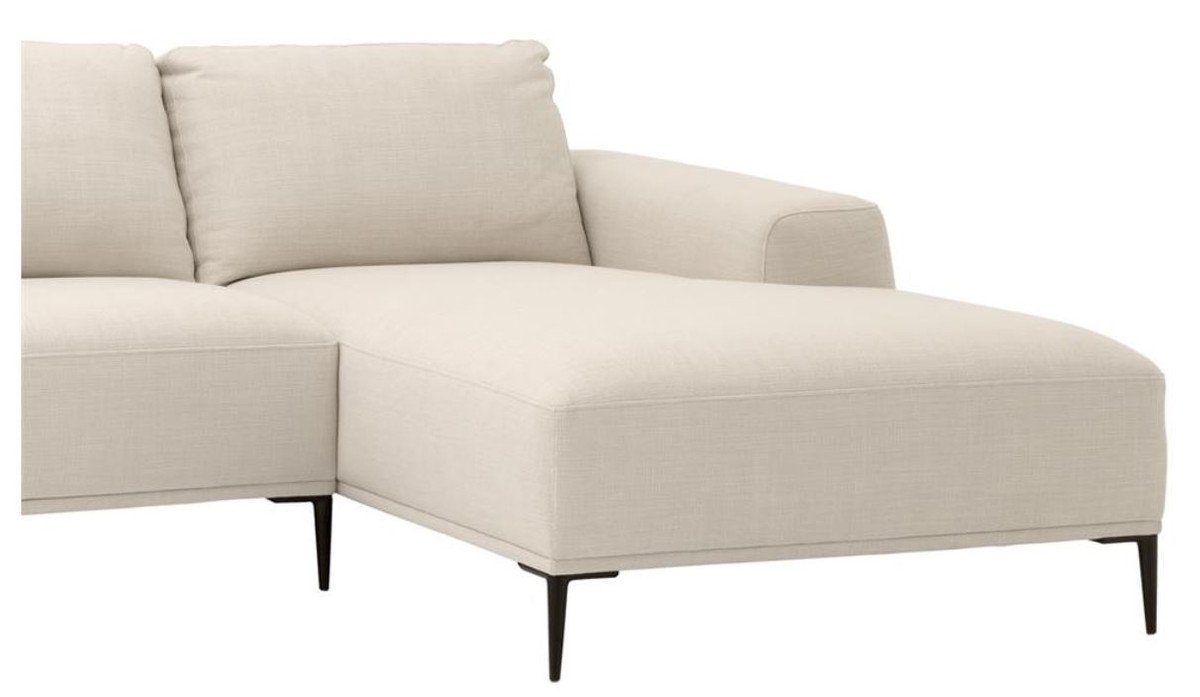 Casa Padrino Loungesofa Luxus Lounge Sofa Naturfarbig 285 x 164 x H. 80 cm - Luxus Kollektion