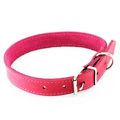 Heim Halsband mit Ziernaht, pink