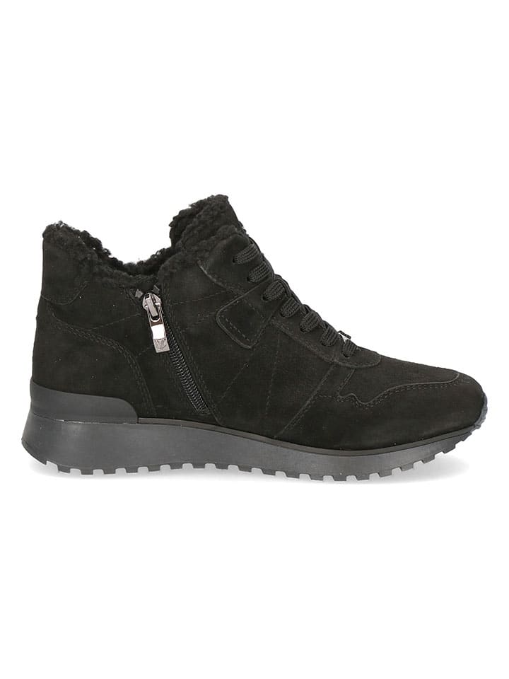 Caprice Leder-Ankle-Boots in Schwarz günstig kaufen