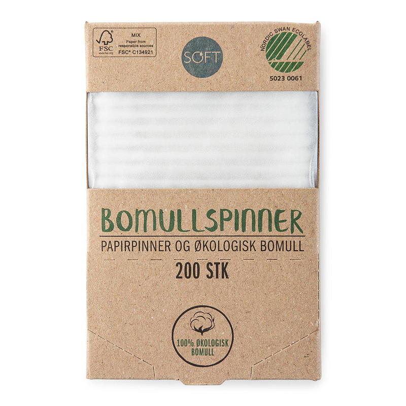 Soft Bomullspinner 200 stk ECO