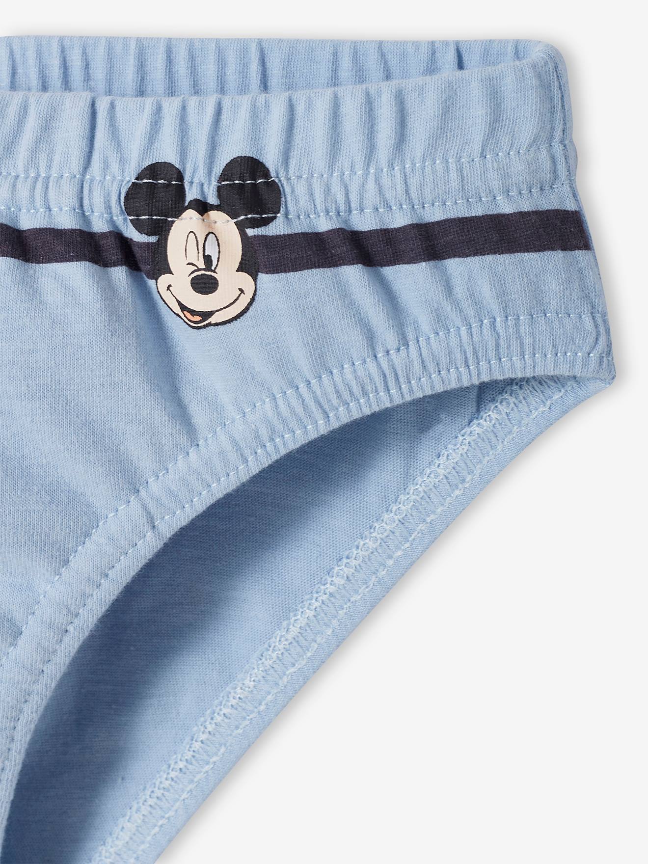 Lot de 7 slips DS® Mickey gris, gris chiné et bleu