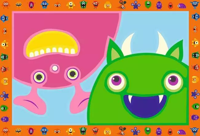 CreArt Lustige Monster - Malen nach Zahlen für Kinder ab 5 Jahren