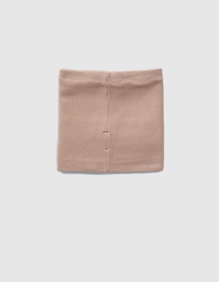 Snood beige tricot étiquette basketball garçon