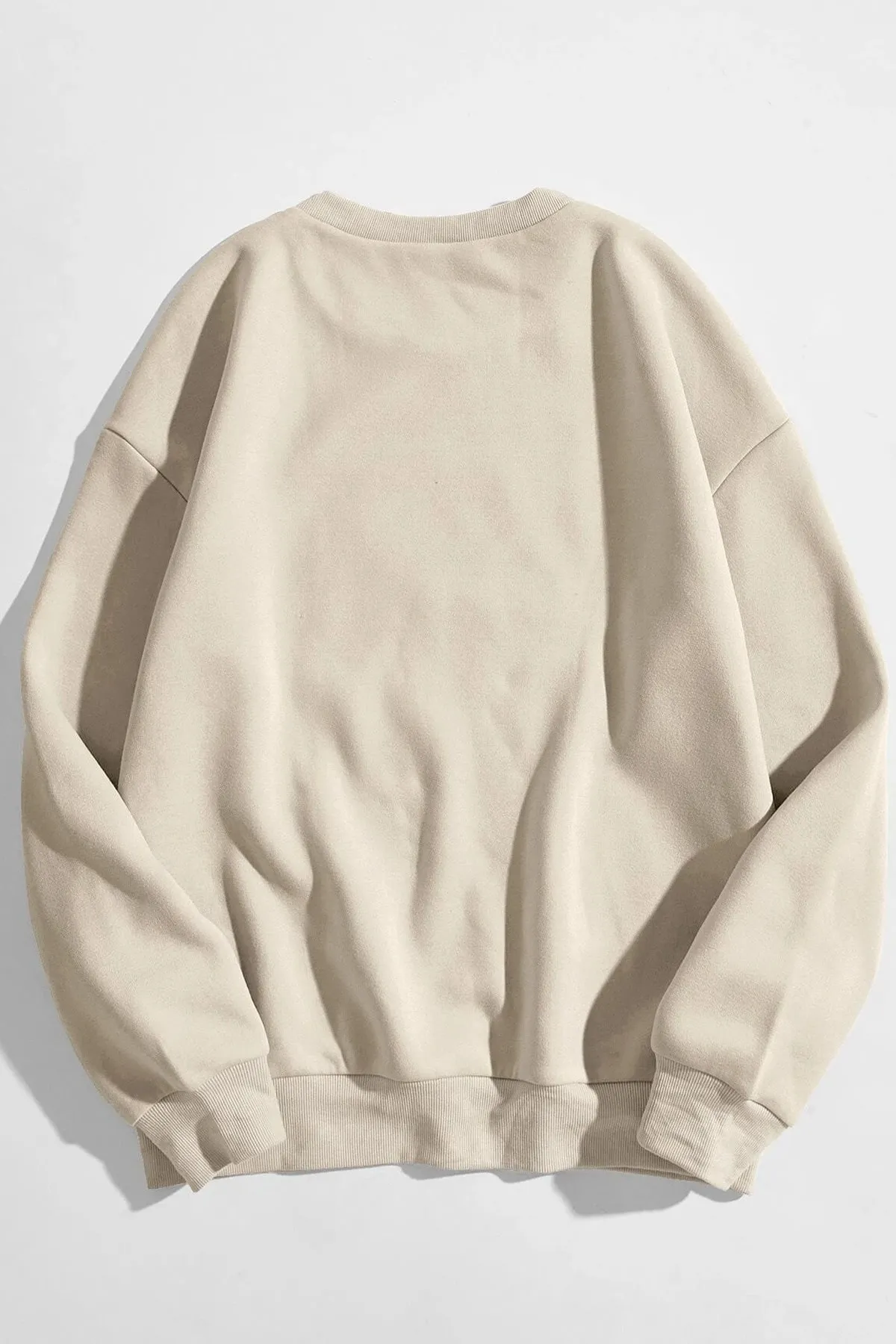 MODAGEN  Unisex-Sweatshirt mit beigem Oversize-Print „Brooklyn“ in Rot