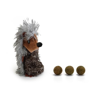 beeztees Katzenspielzeug Igel mit Katzenminzeball