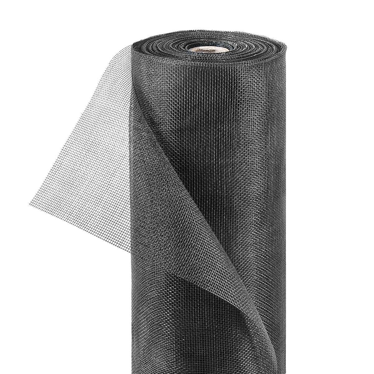 HaGa Insektenschutz-Vorhang Fliegengitter in 75cm Breite, schwarz, (Meterware) Moskitonetz