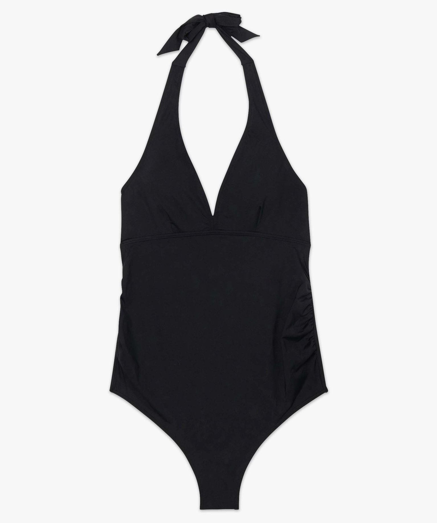 Maillot de bain de grossesse une pièce à nouer dans le cou noir | GEMO