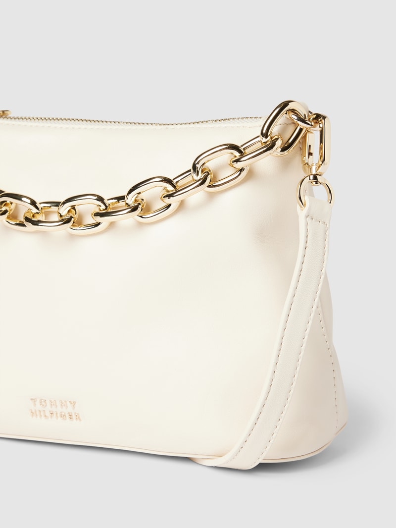 Handtasche mit Label-Details in sand