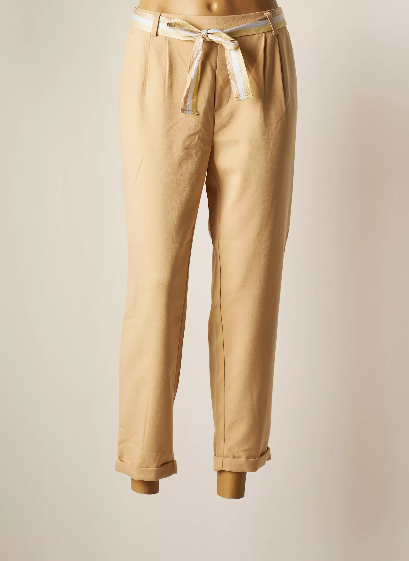 Only Pantalon7 8 Femme couleur beige