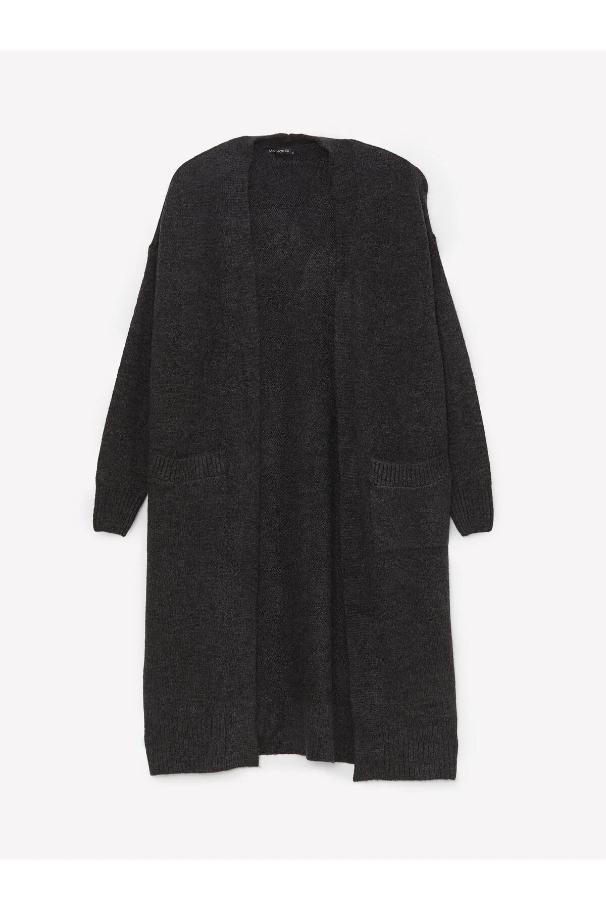 LC Waikiki  Einfarbiger, langärmliger Damen-Strick-Cardigan mit Schalkragen