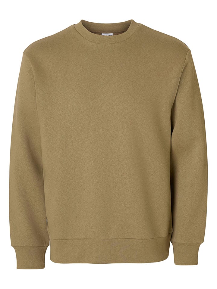 SELECTED HOMME Sweatshirt in Khaki günstig kaufen