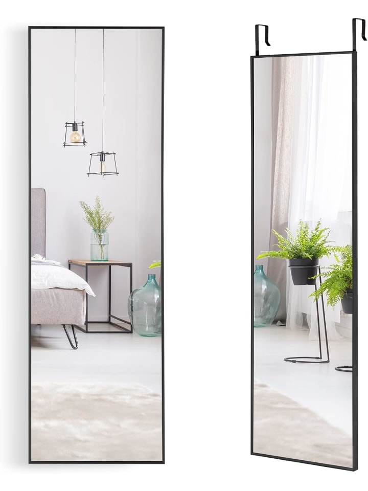 COSTWAY Wandspiegel 37 x 120cm in Schwarz günstig kaufen 120 cm