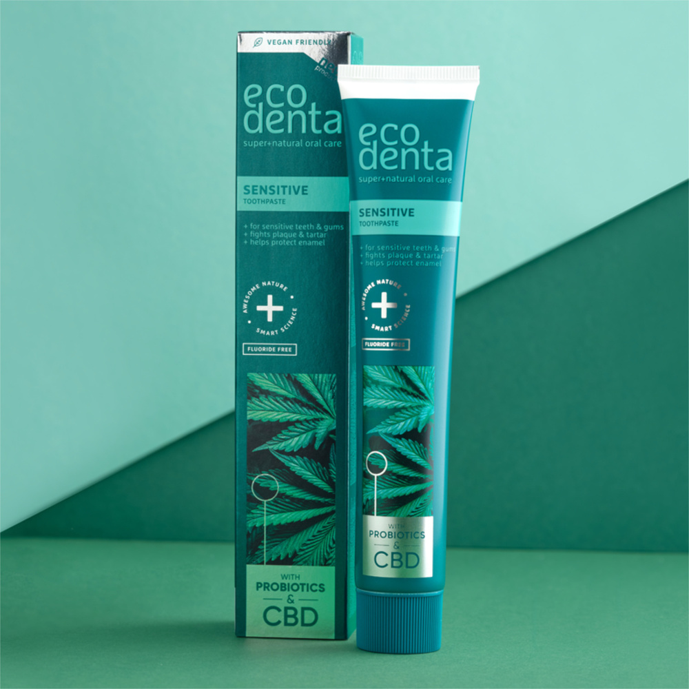 ecodenta Dentifrice dents sensibles au CBD et probiotiques Dentifrice
