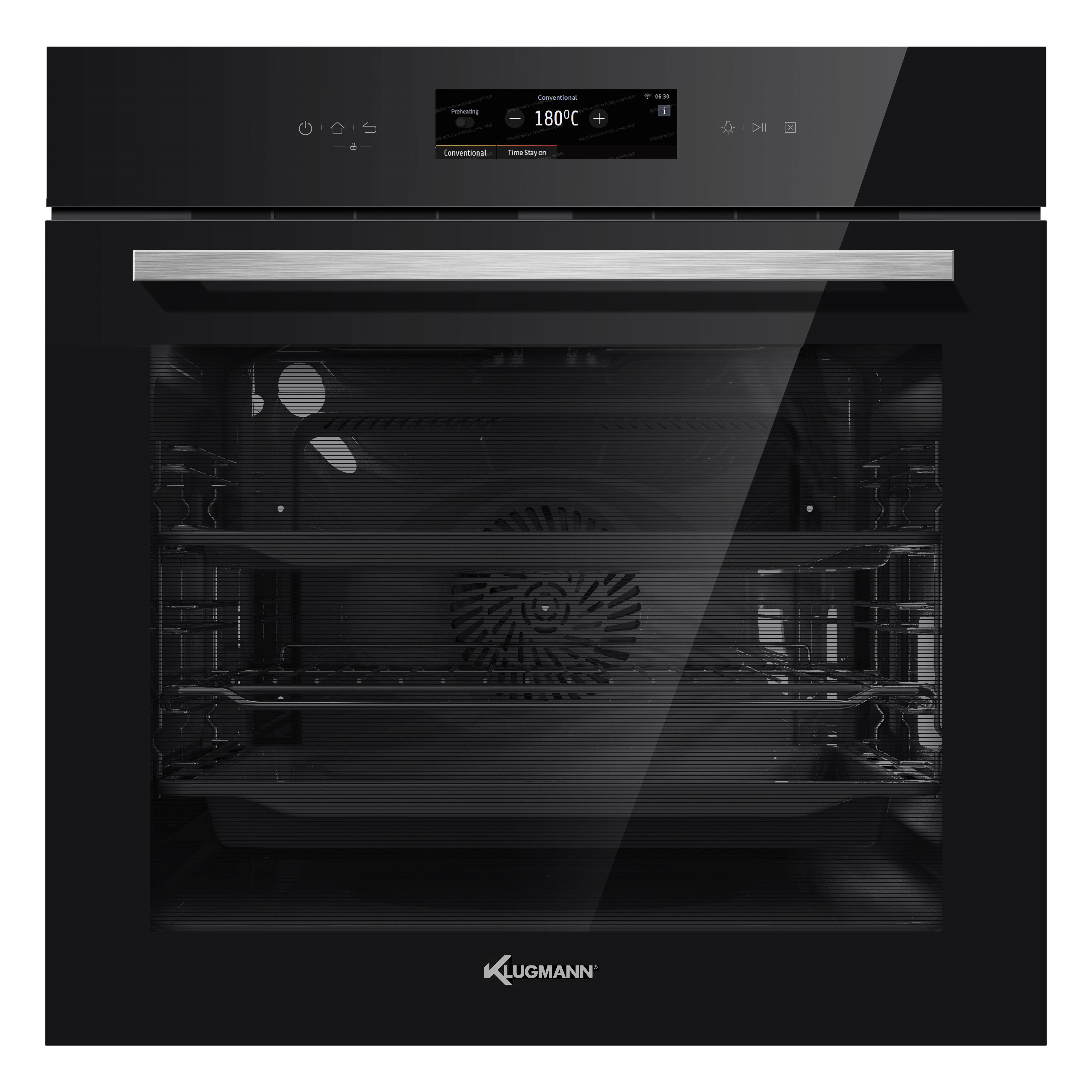 Klugmann Einbaubackofen KO1772TFT, Smart-Herd, Umluft, TFT Farbdisplay 72 L, A+, 17, Teleskop-Vollauszug
