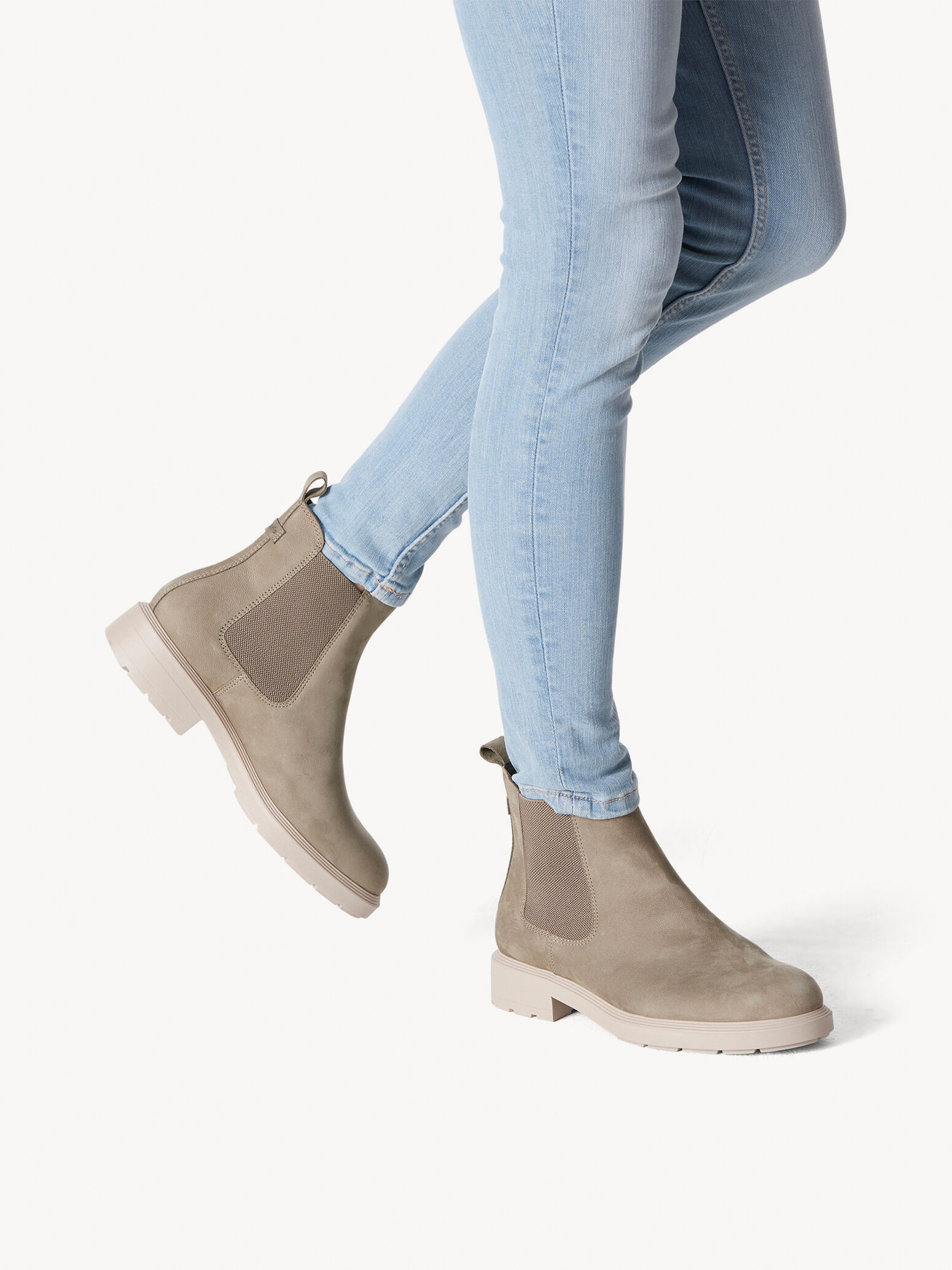 Bottine Chelsea en cuir - vert