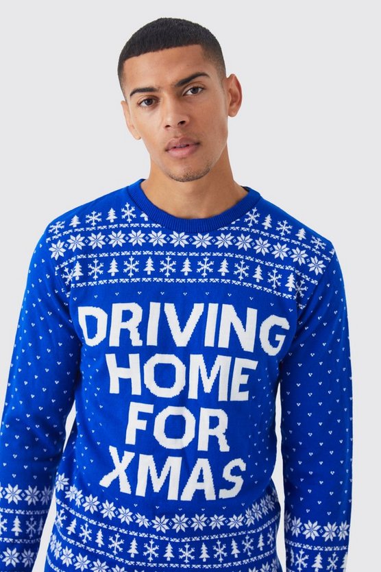 Pullover mit Driving Home For Xmas Print