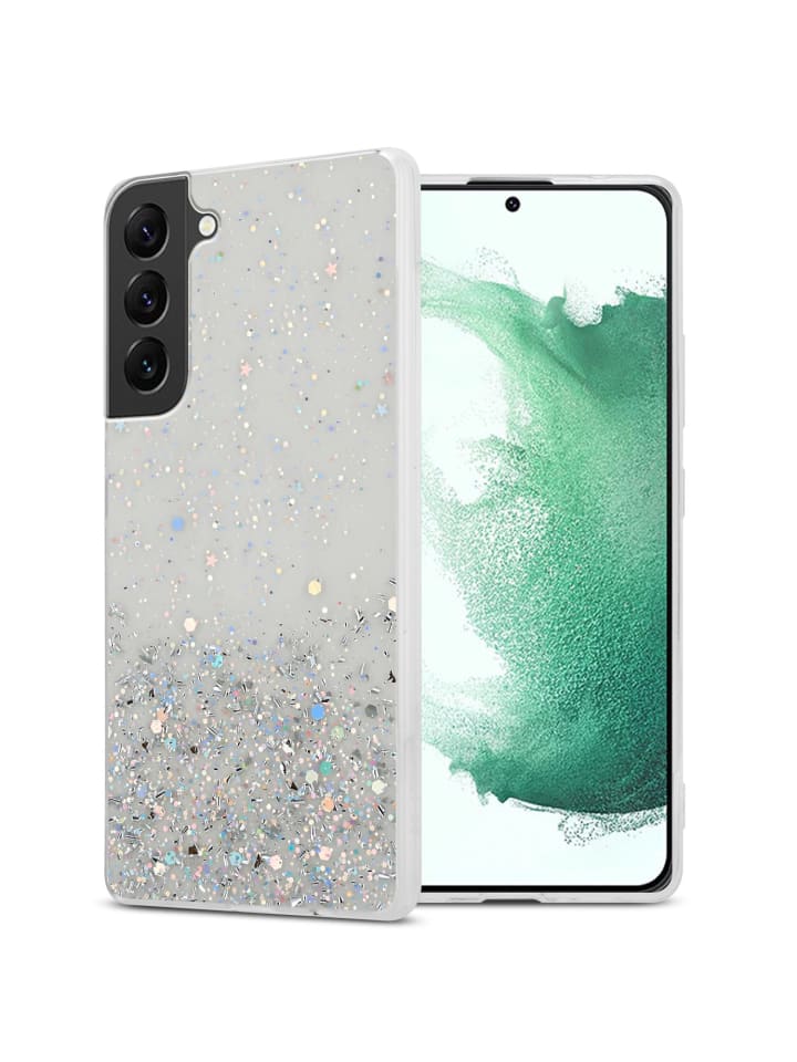 cadorabo Hülle für Samsung Galaxy S22 PLUS Glitter in Transparent mit Glitter günstig kaufen onesize