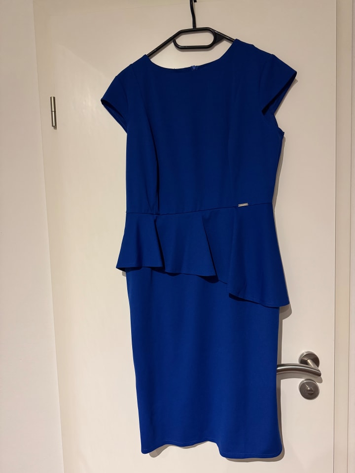 numoco Kleid mit Schößchen in Blau - ungetragen günstig kaufen XL
