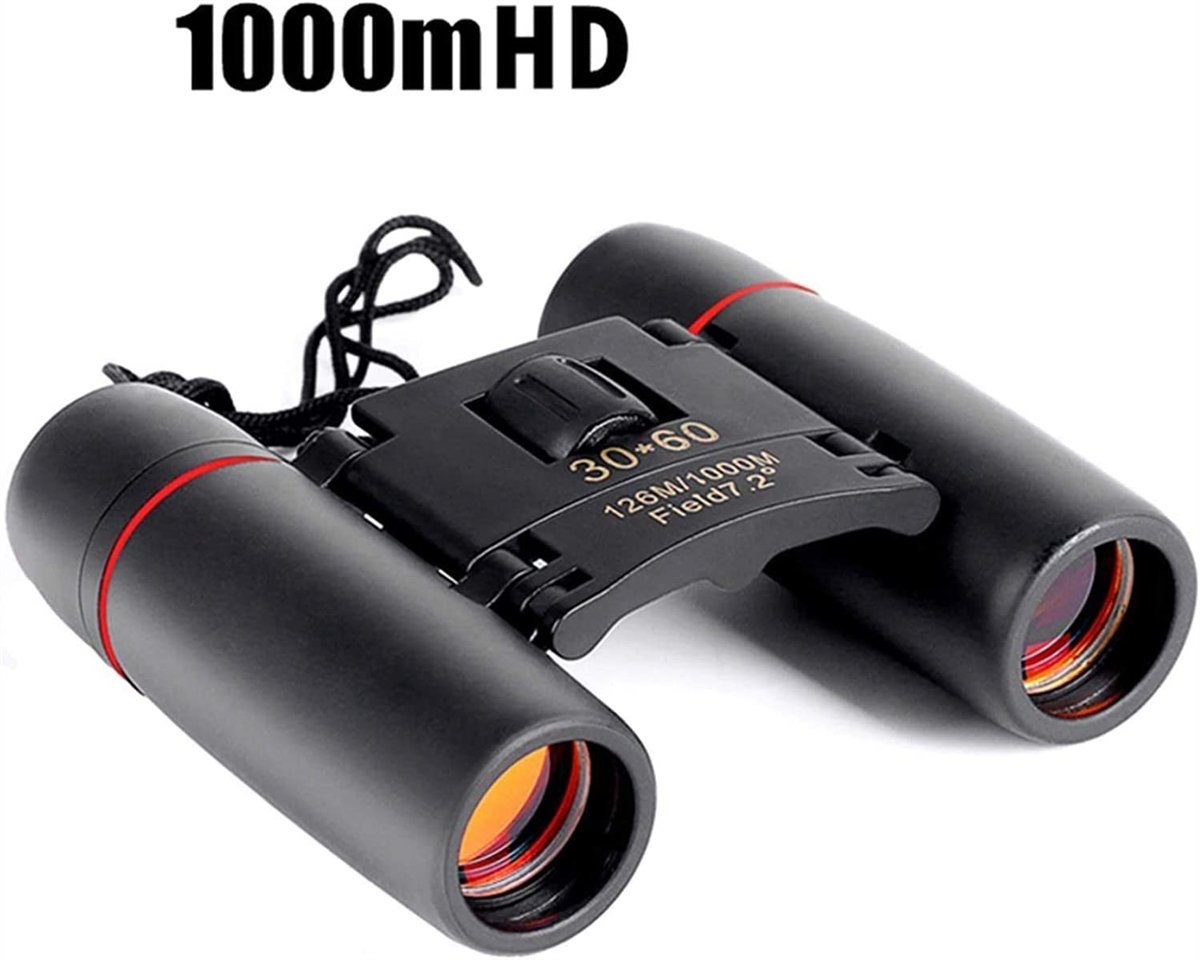 flowgoer Teleskop 30x60 Kompakt-Fernglas, langlebig, Mini-Fernglas für Erwachsene, klar Fernglas für Erwachsene,Outdoor-Szenerie, Fußballspiel