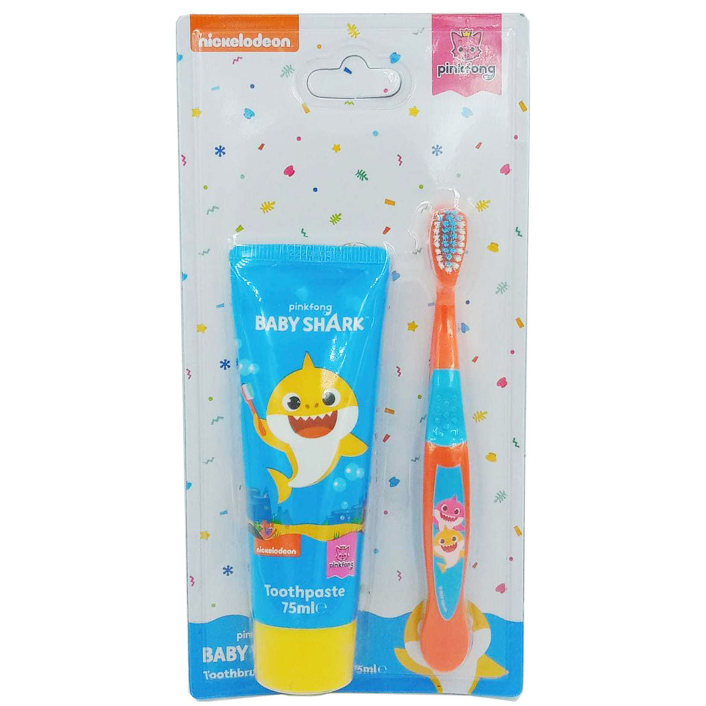 Nickelodeon Ensemble Brosse à Dents et Dentifrice Baby Shark 75 ml