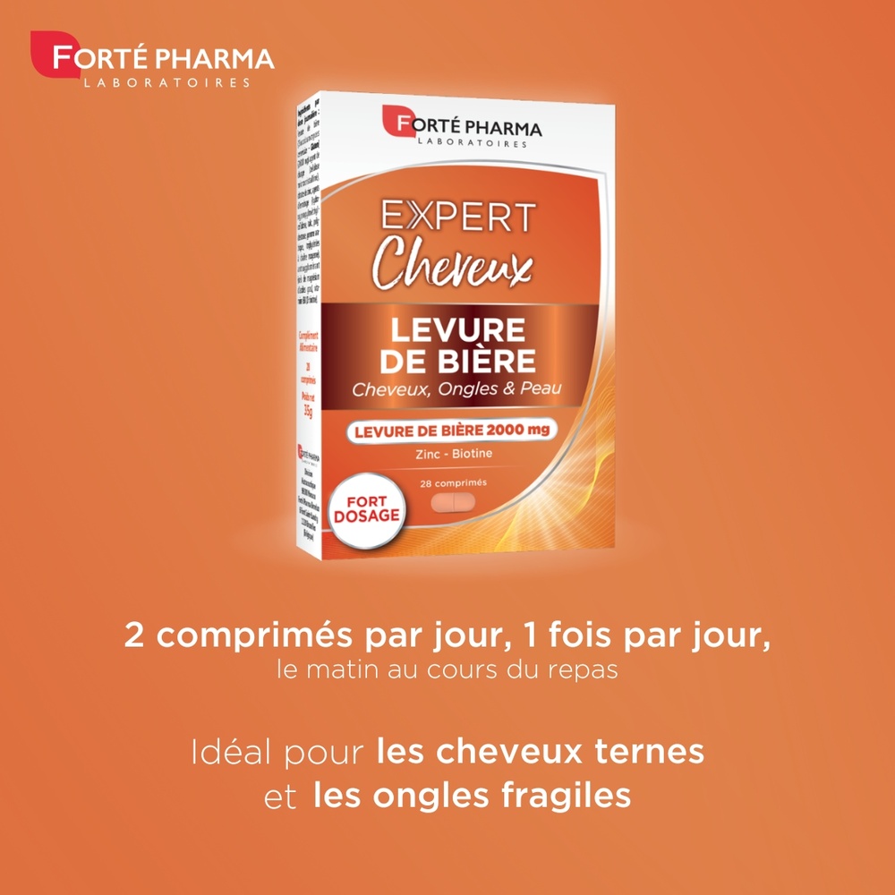 FORTE PHARMA Expert Levure de bière 28 comprimés Complément Alimentaire Cheveux