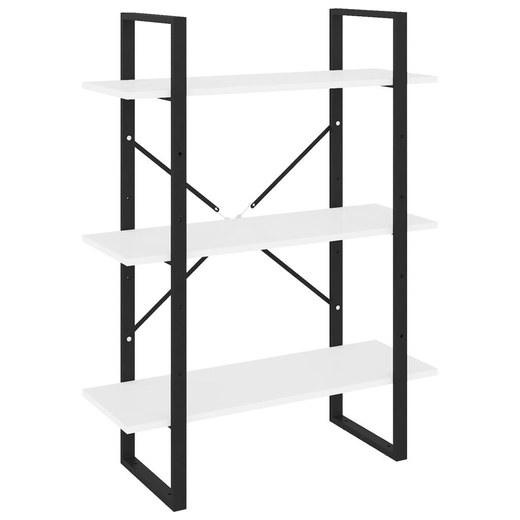 vidaXL Bücherregal Bücherregal Weiß 80x30x105 cm Holzwerkstoff, 1-tlg.